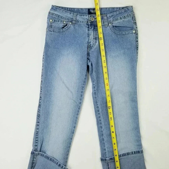 Angel's Size 9 Blue Denim Jeans Sequence Pockets - Picture 7 of 9